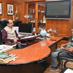 Blazing Tales Editor and Senior Journalist Vikas Sharma interviewing Prof. (Dr.) B. N. Tripathi, Vice-Chancellor, SKUAST-Jammu, during an exclusive interview at the Vice-Chancellor's office.